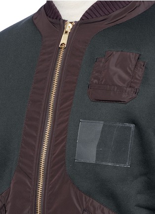 Detail View - Click To Enlarge - KOLOR - Contrast panel jersey bomber jacket