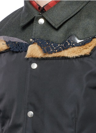Detail View - Click To Enlarge - KOLOR - Contrast yoke coach jacket