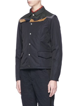 Front View - Click To Enlarge - KOLOR - Contrast yoke coach jacket