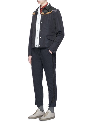 Figure View - Click To Enlarge - KOLOR - Contrast yoke coach jacket