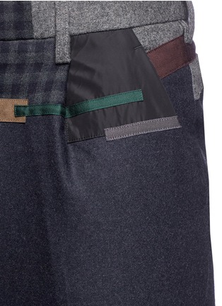 Detail View - Click To Enlarge - KOLOR - Assorted patchwork wool twill pants