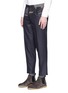 Front View - Click To Enlarge - KOLOR - Assorted patchwork wool twill pants