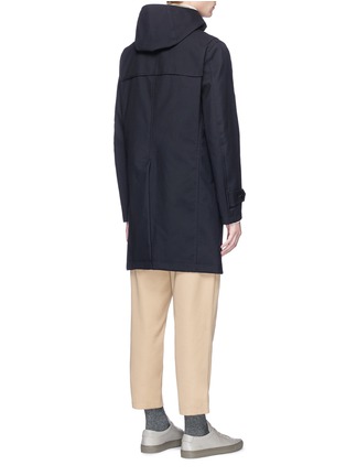 Back View - Click To Enlarge - KOLOR - Detachable hood wool canvas coat