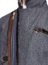 Detail View - Click To Enlarge - KOLOR - Packable hood wool-cashmere melton jacket