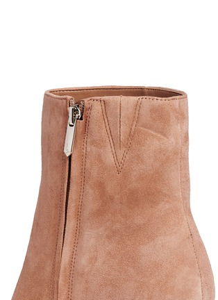 Detail View - Click To Enlarge - SAM EDELMAN - 'Corra' cylindrical heel suede boots