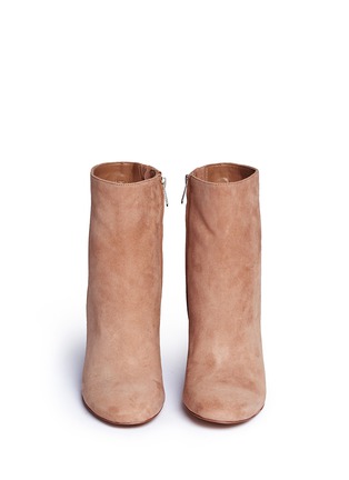 Front View - Click To Enlarge - SAM EDELMAN - 'Corra' cylindrical heel suede boots