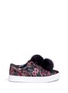 Main View - Click To Enlarge - SAM EDELMAN - 'Leya' pompom floral and bird jacquard flatform sneakers