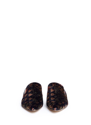 Front View - Click To Enlarge - SAM EDELMAN - 'Augustine' graphic print velvet mules