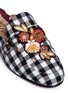 Detail View - Click To Enlarge - SAM EDELMAN - 'Pemberly' floral patch gingham check slides