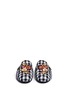 Front View - Click To Enlarge - SAM EDELMAN - 'Pemberly' floral patch gingham check slides