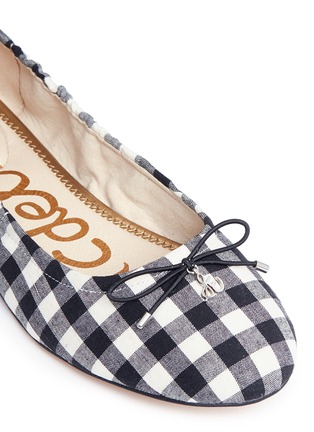 Detail View - Click To Enlarge - SAM EDELMAN - 'Felicia' gingham check ballet flats