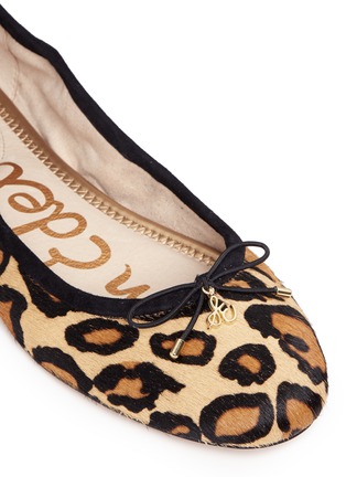 Detail View - Click To Enlarge - SAM EDELMAN - 'Felicia' leopard print calfhair flats