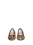 Front View - Click To Enlarge - SAM EDELMAN - 'Felicia' leopard print calfhair flats