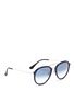 Figure View - Click To Enlarge - RAY-BAN - Acetate round gradient sunglasses