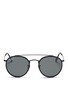 Main View - Click To Enlarge - RAY-BAN - Metal round polarised sunglasses