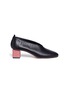 Main View - Click To Enlarge - GRAY MATTERS - 'Mildred' geometric heel choked-up leather pumps