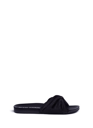 Main View - Click To Enlarge - OPENING CEREMONY - 'Paulyna' pleated twist band slide sandals