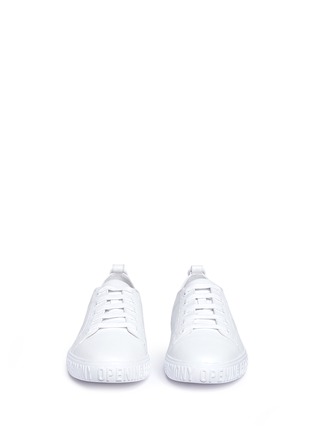 Front View - Click To Enlarge - OPENING CEREMONY - 'Mina Logo' leather sneakers