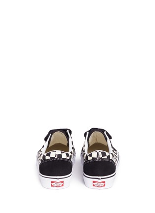 Back View - Click To Enlarge - VANS - 'Old Skool V' checkerboard print canvas sneakers