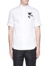 Main View - Click To Enlarge - ALEXANDER MCQUEEN - Rose embroidered short sleeve shirt
