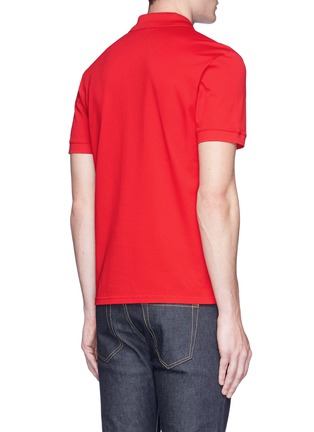 Back View - Click To Enlarge - ALEXANDER MCQUEEN - Skull patch polo shirt