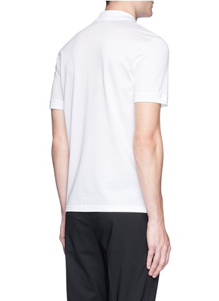Back View - Click To Enlarge - ALEXANDER MCQUEEN - SKULL PATCH POLO SHIRT