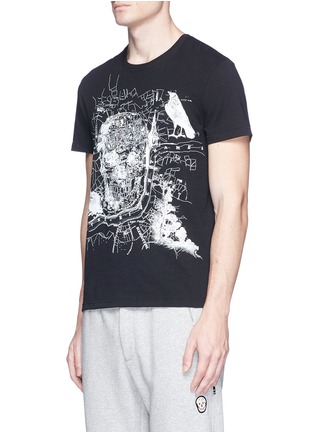 Front View - Click To Enlarge - ALEXANDER MCQUEEN - 'London Map' organic cotton T-shirt