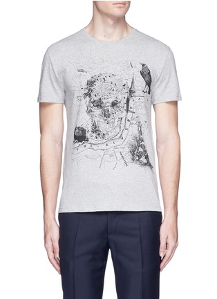 Main View - Click To Enlarge - ALEXANDER MCQUEEN - 'London Map' organic cotton T-shirt