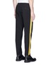 Back View - Click To Enlarge - ALEXANDER MCQUEEN - Satin outseam virgin wool twill pants