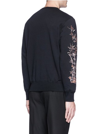 Back View - Click To Enlarge - ALEXANDER MCQUEEN - Bullion floral embroidered sweatshirt