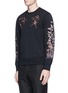 Front View - Click To Enlarge - ALEXANDER MCQUEEN - Bullion floral embroidered sweatshirt