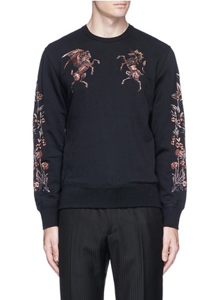 Main View - Click To Enlarge - ALEXANDER MCQUEEN - Bullion floral embroidered sweatshirt