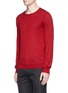 Front View - Click To Enlarge - ALEXANDER MCQUEEN - Skull intarsia stripe cashmere sweater