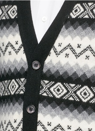 Detail View - Click To Enlarge - ALEXANDER MCQUEEN - Fair Isle cashmere cardigan