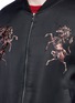 Detail View - Click To Enlarge - ALEXANDER MCQUEEN - Bullion embroidered satin bomber jacket
