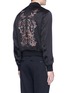 Back View - Click To Enlarge - ALEXANDER MCQUEEN - Bullion embroidered satin bomber jacket