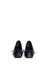 Front View - Click To Enlarge - BALENCIAGA - Square toe crinkled leather ballerina flats
