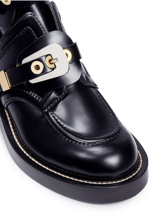 Detail View - Click To Enlarge - BALENCIAGA - 'Ceinture' cutout leather Derby boots