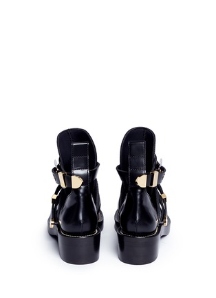 Back View - Click To Enlarge - BALENCIAGA - 'Ceinture' cutout leather Derby boots