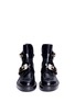 Front View - Click To Enlarge - BALENCIAGA - 'Ceinture' cutout leather Derby boots