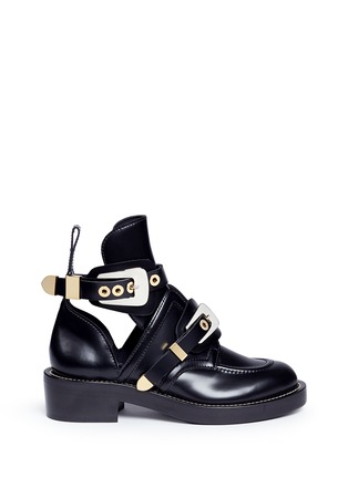 Main View - Click To Enlarge - BALENCIAGA - 'Ceinture' cutout leather Derby boots