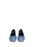 Front View - Click To Enlarge - BALENCIAGA - Square toe crinkled leather ballerina flats