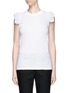 Main View - Click To Enlarge - ALEXANDER MCQUEEN - Pleated shoulder cotton top
