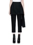 Main View - Click To Enlarge - ALEXANDER MCQUEEN - Side drape peplum cropped pants