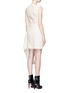 Back View - Click To Enlarge - ALEXANDER MCQUEEN - Side drape sleeveless cady crepe dress