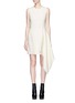Main View - Click To Enlarge - ALEXANDER MCQUEEN - Side drape sleeveless cady crepe dress