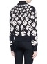 Back View - Click To Enlarge - ALEXANDER MCQUEEN - Swallow intarsia stretch knit bomber jacket