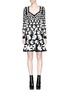 Main View - Click To Enlarge - ALEXANDER MCQUEEN - 'Swallow' intarsia stretch knit dress