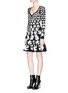 Figure View - Click To Enlarge - ALEXANDER MCQUEEN - 'Swallow' intarsia stretch knit dress