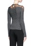 Back View - Click To Enlarge - ALEXANDER MCQUEEN - Sheer panel bouclé knit sweater